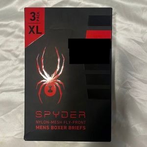 3 Pack XL SPYDER Nylon-Mesh Fly-Front Men’s Boxer Briefs. New XL 40-42